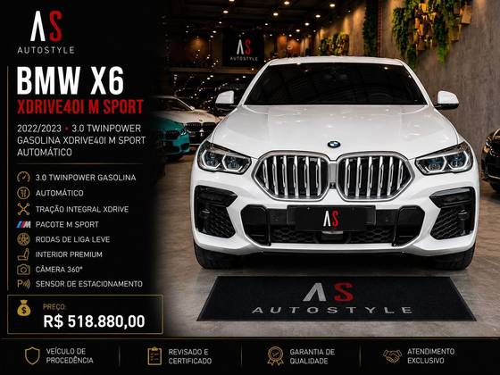 BMW X6 3.0 TWINPOWER GASOLINA XDRIVE40I M SPORT AUTOMÁTICO BMW X6 3.0 TWINPOWER GASOLINA XDRIVE40I M SPORT AUTOMÁTICO